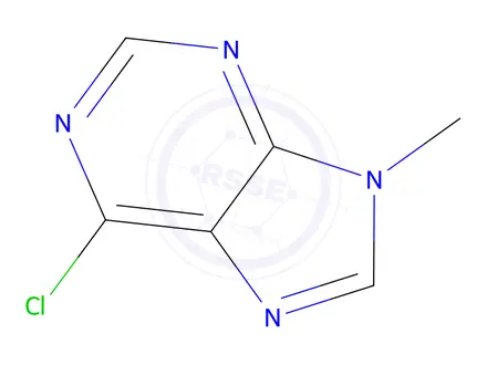 Chemical structure of 6-Chloro-9-methylpurine