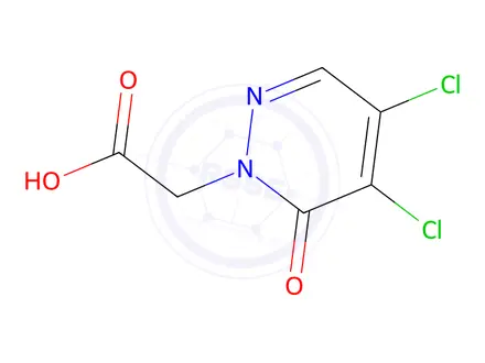 Chemical structure of 2-(4,5-Dichloro-6-oxopyridazin-1(6H)-yl)acetic acid