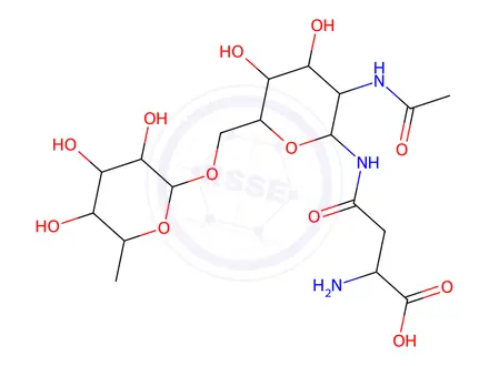 Chemical structure of Fucosyl-N-Acetylglucosaminy-L-Asparagine