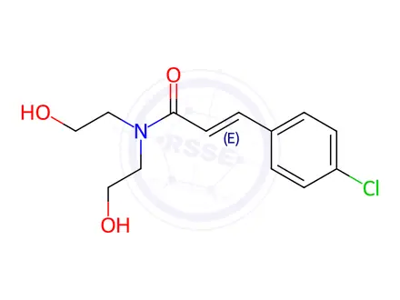 Chemical structure of 3-(4-Chlorophenyl)-N,N-bis(2-hydroxyethyl)propenamide