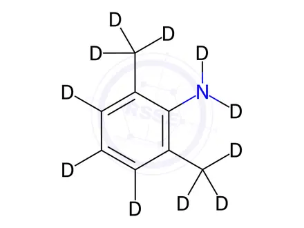 Chemical structure of 2,6-Dimethylaniline-d11