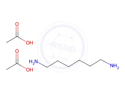 Chemical structure of 1,6-Hexanediamine,acetate(1:2)