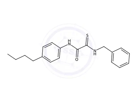 Chemical structure of 2-(Benzylamino)-N-(4-butylphenyl)-2-thioxoacetamide