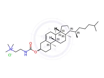 Chemical structure of Cholesteryl N-(trimethylammonioethyl)carbamate chloride