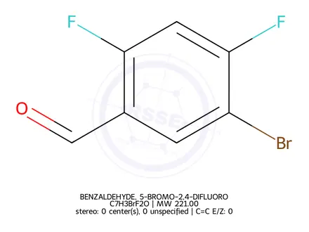 Chemical structure of BENZALDEHYDE, 5-BROMO-2,4-DIFLUORO
