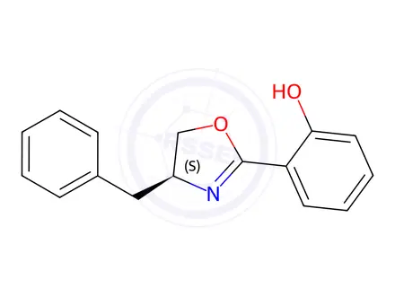 Chemical structure of (S)-2-(4-Benzyl-4,5-dihydrooxazol-2-yl)phenol