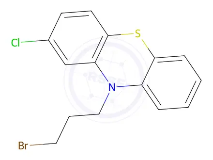 Chemical structure of 10-(3-Bromopropyl)-2-chloro-10H-phenothiazine