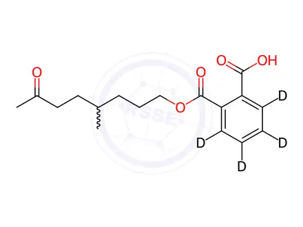 Chemical structure of Mono-(4-methyl-7-oxooctyl)phthalate-d4