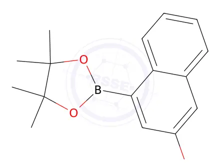 Chemical structure of 4-(4,4,5,5-tetramethyl-1,3,2-dioxaborolan-2-yl)naphthalen-2-ol