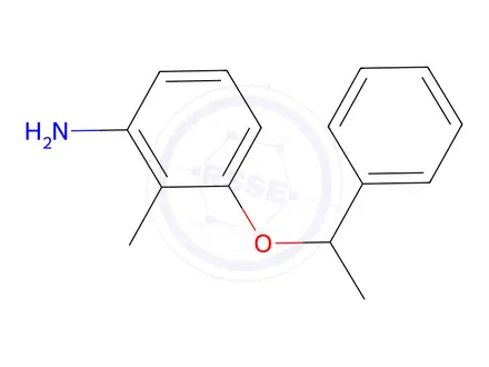 Chemical structure of 2-Methyl-3-(1-phenylethoxy)aniline