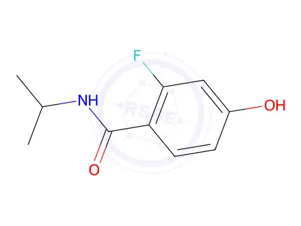 Chemical structure of 2-Fluoro-4-hydroxy-N-(propan-2-yl)benzamide