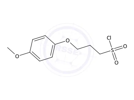 Chemical structure of 3-(4-Methoxyphenoxy)propane-1-sulfonyl chloride