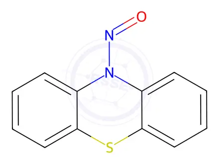 Chemical structure of 10-nitroso-10H-phenothiazine