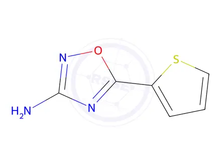 Chemical structure of 5-(thiophen-2-yl)-1,2,4-oxadiazol-3-amine