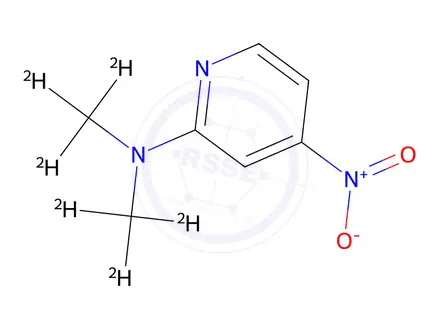Chemical structure of N,N-di(methyl-d3)-4-nitropyridin-2-amine