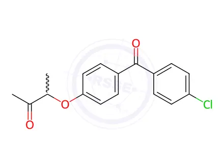 Chemical structure of 3-[4-(4-Chlorobenzoyl)phenoxy]-2-butanone(Fenofibrate Impurity)