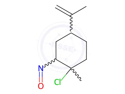 Chemical structure of 1-Chloro-1-methyl-4-(1-methylvinyl)-2-nitrosocyclohexane