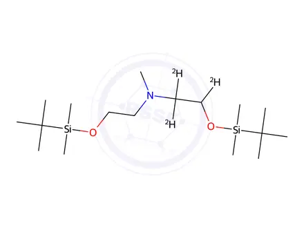 Chemical structure of 2-[[(1,1-Dimethylethyl)dimethylsilyl]oxy]-N-[2-[[(1,1-dimethylethyl)dimethylsilyl]oxy]ethyl]-N-methyl-ethanamine-d3