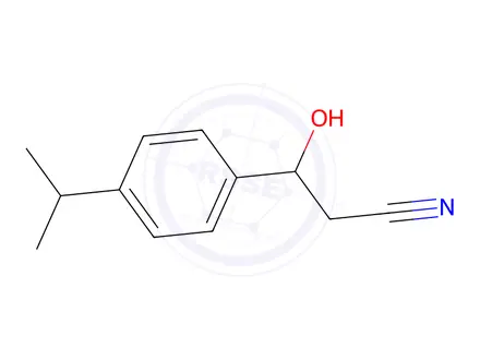 Chemical structure of 3-Hydroxy-3-(4-isopropylphenyl)propanenitrile