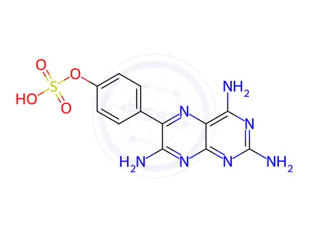Chemical structure of [4-(2,4,7-Triaminopteridin-6-yl)phenyl] hydrogen Sulfate