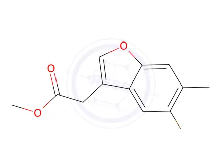 Chemical structure of Methyl 2-(5-bromo-6-methylbenzofuran-3-yl)acetate