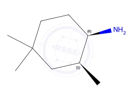 Chemical structure of (1R,2S)-2,4,4-trimethylcyclohexan-1-amine