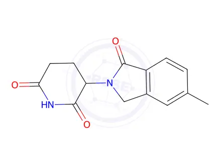 Chemical structure of 3-(5-Methyl-1-oxoisoindolin-2-yl)piperidine-2,6-dione