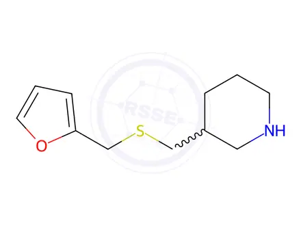 Chemical structure of 3-(((Furan-2-ylmethyl)thio)methyl)piperidine