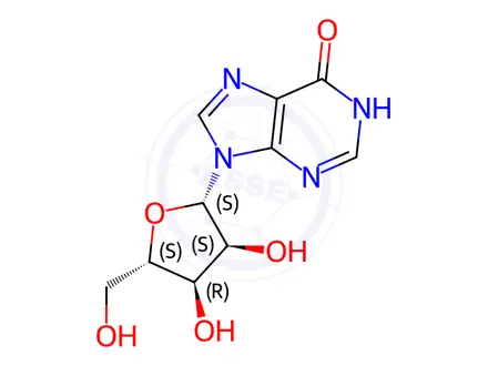 Chemical structure of Inosine Impurity 1 (L-Inosine)