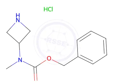 Chemical structure of Azetidin-3-ylmethyl-carbamic acid benzyl ester hydrochloride