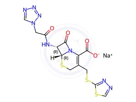 Chemical structure of Ceftezole Sodium