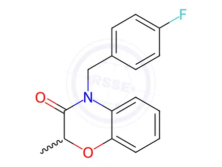 Chemical structure of 4-[(4-Fluorophenyl)methyl]-2-methyl-3,4-dihydro-2H-1,4-benzoxazin-3-one