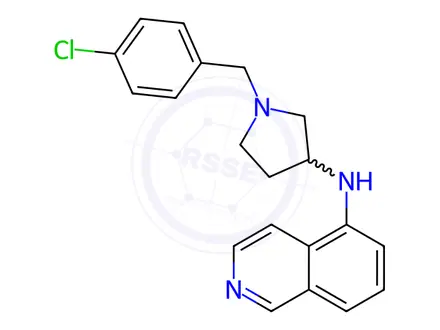 Chemical structure of N-(1-(4-Chlorobenzyl)pyrrolidin-3-yl)isoquinolin-5-amine