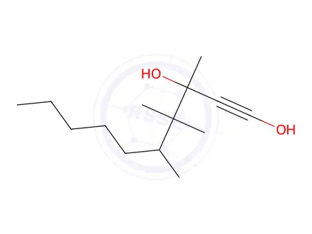 Chemical structure of tetramethyldecynediol