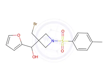 Chemical structure of (3-(Bromomethyl)-1-tosylazetidin-3-yl)(furan-2-yl)methanol
