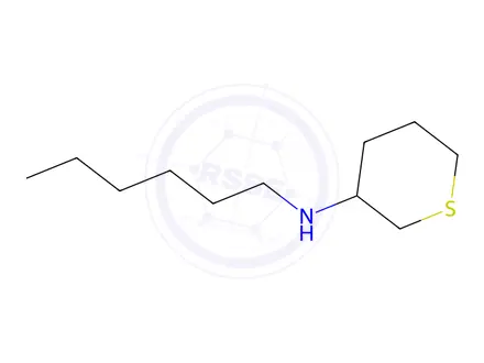 Chemical structure of n-Hexyltetrahydro-2h-thiopyran-3-amine
