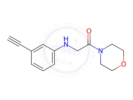 Chemical structure of 2-[(3-Ethynylphenyl)amino]-1-(morpholin-4-yl)ethan-1-one