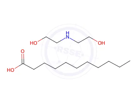Chemical structure of undecanoic acid, compound with 2,2'-iminodiethanol (1:1)