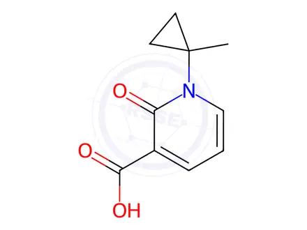 Chemical structure of 1-(1-Methylcyclopropyl)-2-oxo-1,2-dihydropyridine-3-carboxylic acid