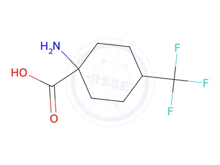 Chemical structure of 1-Amino-4-(trifluoromethyl)cyclohexane-1-carboxylic acid