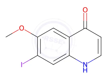 Chemical structure of 7-Iodo-6-methoxy-1,4-dihydroquinolin-4-one