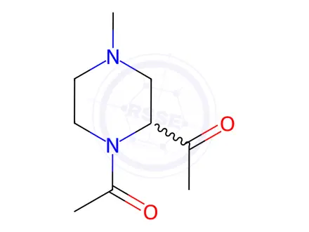 Chemical structure of Piperazine, 1,2-diacetyl-4-methyl-(9CI)