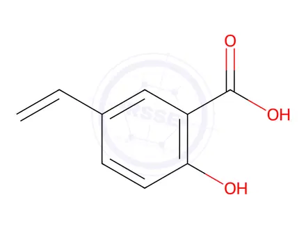 Chemical structure of Benzoic acid, 5-ethenyl-2-hydroxy-