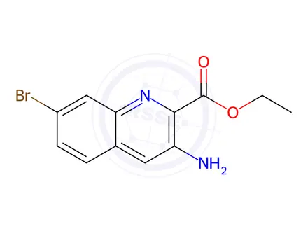 Chemical structure of Ethyl 3-amino-7-bromoquinoline-2-carboxylate