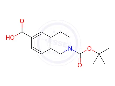 Chemical structure of N-Boc-1,2,3,4-Tetrahydroisoquinoline-6-carboxylic Acid