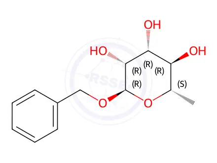 Chemical structure of Benzyl α-L-rhamnopyranoside