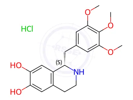Chemical structure of S-(-)-Tretoquinol hydrochloride