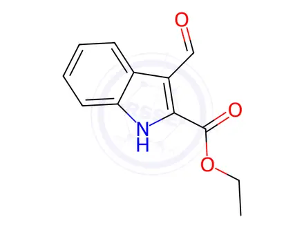 Chemical structure of Ethyl 3-formyl-1H-indole-2-carboxylate