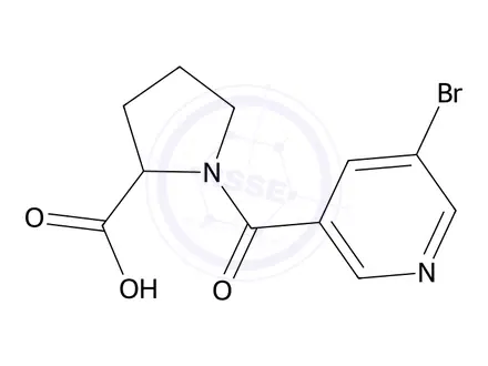 Chemical structure of (5-Bromonicotinoyl)proline