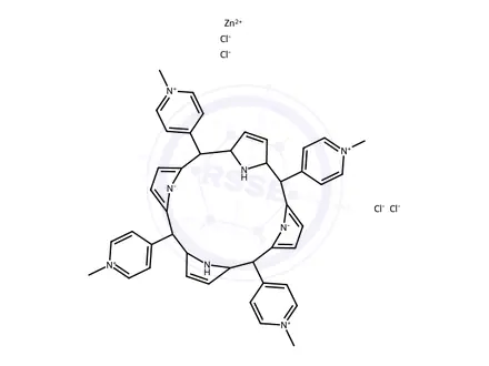 Chemical structure of Zn(II) meso-Tetra (N-methyl-4-pyridyl) Porphine Tetrachloride
